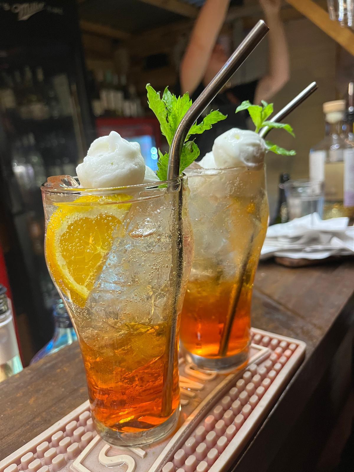 Spritz con sorbete de Cardamomo